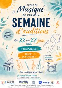 2025/2026 Affiche Semaine d'auditions 2026